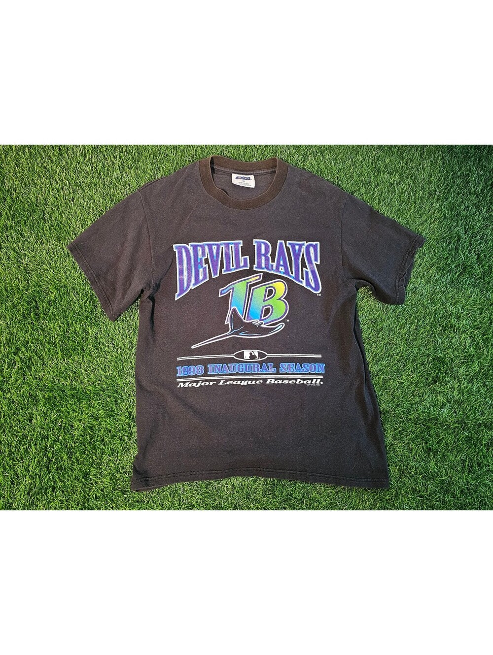 VTG 90s 1998 Tampa Bay Devil Rays Inaugural Season Vintage MLB T-Shirt Medium